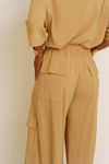 CALÇA RETA CARGO PREGAS - KHAKI