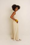 CALÇA PANTALONA COS FRANZIDO TEXTURA - CREME