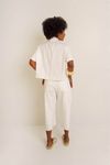 CAMISA CROPPED MANGA CURTA - OFF WHITE