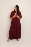 CAMISA CROPPED MANGA CURTA - BORDO