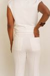 CALÇA CIGARRETE NERVURA - OFF WHITE