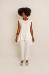 BLUSA DOBRADURA OMBRO LARGO - OFF WHITE