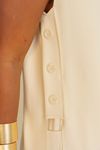 TUNICA BOTOES ABERTURA LATERAL - CREME