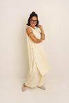 TUNICA BOTOES ABERTURA LATERAL - CREME