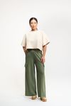 CALÇA WIDE LEG MILITAR - VERDE MUSGO