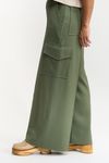 CALÇA WIDE LEG MILITAR - VERDE MUSGO
