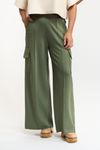 CALÇA WIDE LEG MILITAR - VERDE MUSGO