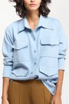 CAMISA OVER MILITAR - AZUL CLARO