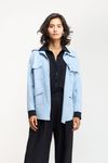 CAMISA OVER MILITAR - AZUL CLARO