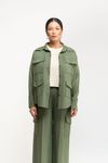 CAMISA OVER MILITAR - VERDE MUSGO