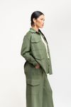 CAMISA OVER MILITAR - VERDE MUSGO