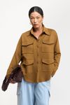 CAMISA OVER MILITAR - CASTANHO
