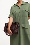 CHEMISIER ESTRUTURADA MILITAR - VERDE MUSGO