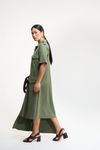 CHEMISIER ESTRUTURADA MILITAR - VERDE MUSGO