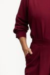 BLUSA MANGA LONGA BOTOES - BORDO