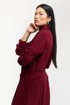 BLUSA MANGA LONGA BOTOES - BORDO