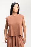 BLUSA MUSCLE QUADRADA - MOCHA