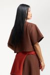 TSHIRT CROPPED TEXTURA - MARROM 
