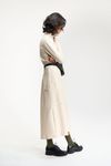 BLUSA MANGA LONGA GOLA ALTA TEXTURA - CREME