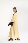 VESTIDO LONGO MANGA LONGA TRICO - AMARELO