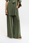CALÇA WIDE LEG TRICO - VERDE