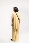 CALÇA WIDE LEG TRICO - AMARELO