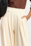 CALÇA RETA ALFAIATARIA  - CREME