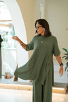 BLUSA ABERTURA LATERAL TRICO - VERDE