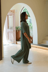 CALÇA WIDE LEG TRICO - VERDE
