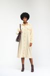 VESTIDO JAQUETA MALHA SARJADA - CREME