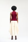CALÇA CIRCULO MALHA SARJADA - CREME