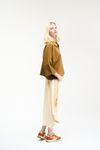 CALÇA CIRCULO MALHA SARJADA - CREME