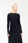BLUSA MANGA LONGA CANELADA - PRETO