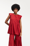 BLUSA MUSCLE CAMADAS - VERMELHO