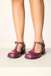 SAPATO SALTO MÉDIO ROXO CLARO
