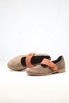 SAPATO BAIXO VELUDO FENDI E LARANJA