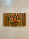 Quadro de Madeira com Misto de Frutas - 50 x 30 cm