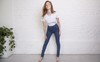 Jeans Skinny Cintura Alta | Cassandra Azul Médio