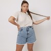 Shorts Cintura Super Alta | Emma Azul Clarinho