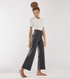 Calça Jeans Wide | Elza Cropped Preto Estonado