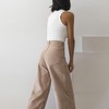 Pantalona Super Alta | Liz Veludo Amêndoa