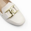 Mocassim Metal Cruzado Tamara Off White