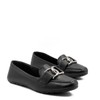 Mocassim Metal Cruzado Tamara Preto