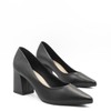 Scarpin Claire Salto Grosso Preto Fosco