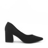 Scarpin Claire Salto Grosso Preto Nobuck