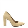 Scarpin Salto Grosso Jaine Creme