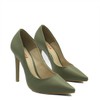 Scarpin Bico Fino Salto Suzy Verde Militar