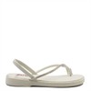 Rasteira Flat Dedo Brilho Anny Off White