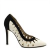 Scarpin Salto Alto Recorte Lucimara Off White