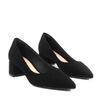 Scarpin Salto Bloco Baixo Leonor Nobuck Preto